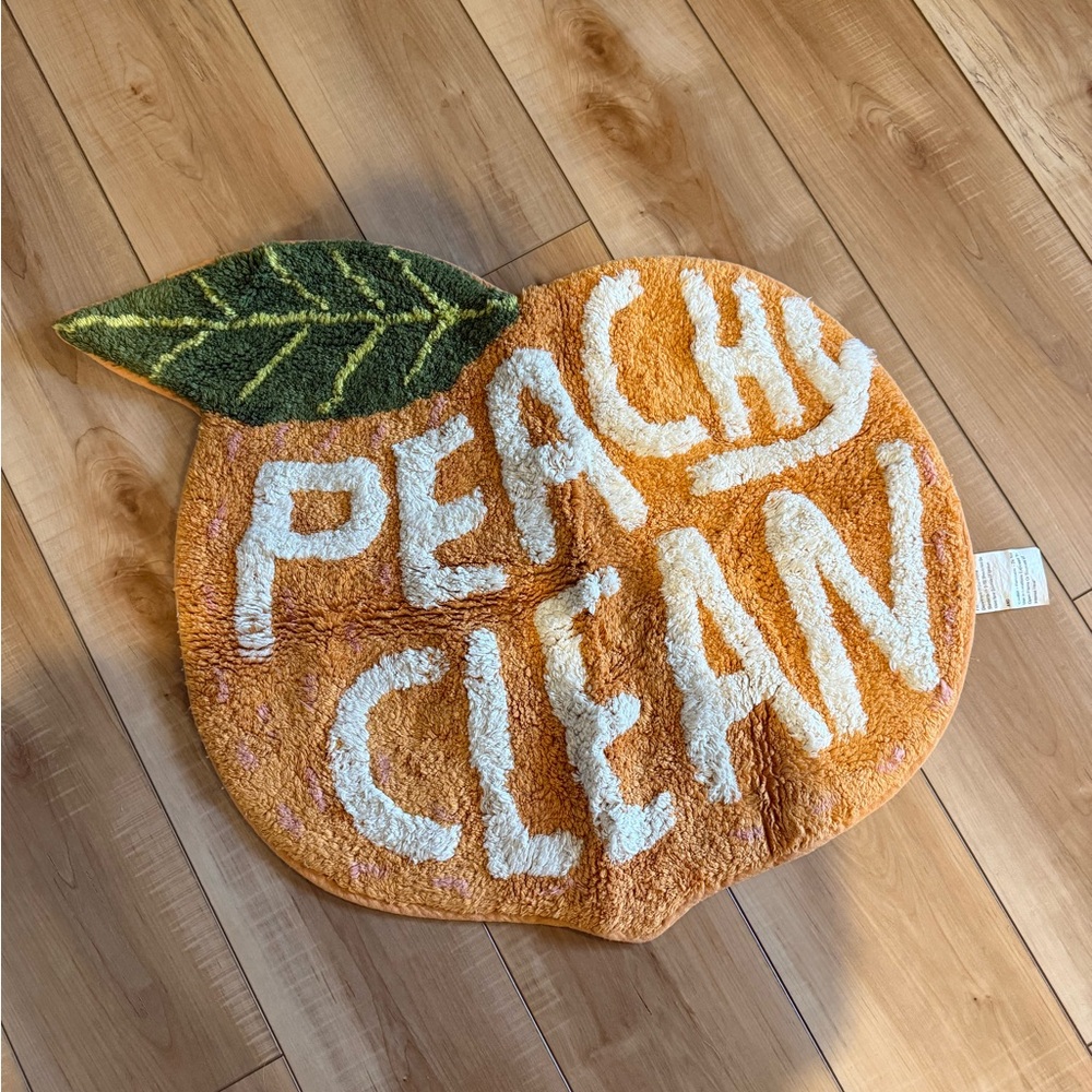 Peachy Clean bathroom rug